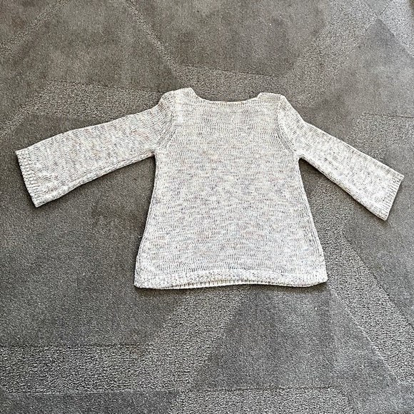 LOFT Sweaters - Loft Rainbow & White Variegated Sweater